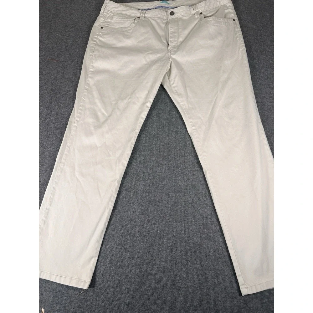 Tommy Bahama Mens Chino Pants 42x30 Whit Blue Stretch Comfort Island Lot Of‎ 2